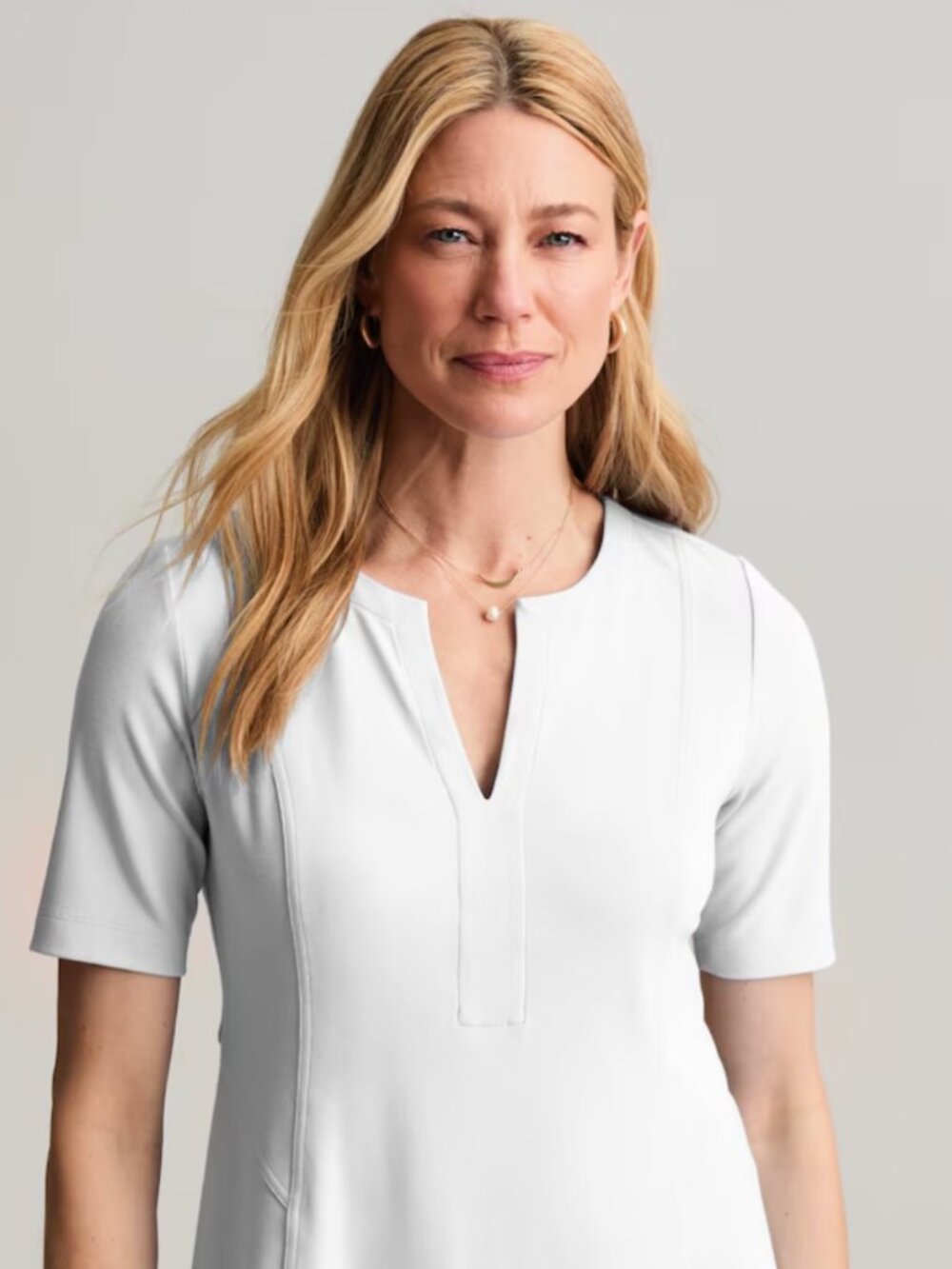J.Jill 100% white cotton tshirt.